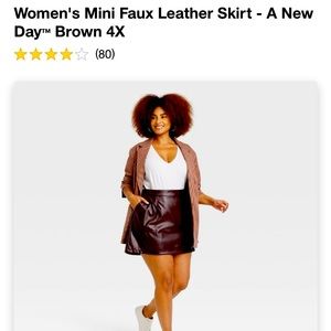 A New Day Mini Faux Leather Skirt - Dark Brown